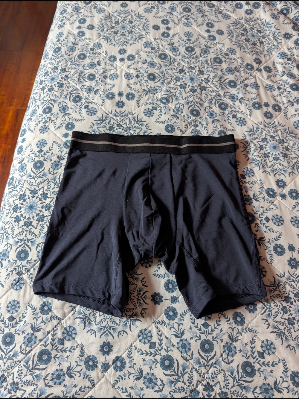 Men's Navy Boxer Briefs with Supportive Stretch Waistband